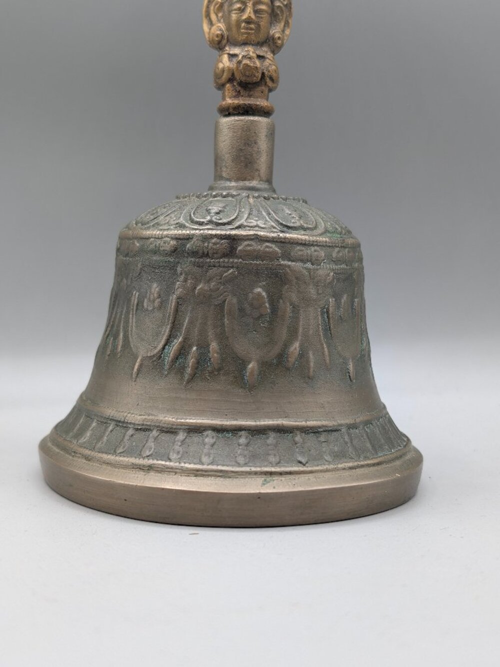 Vintage Buddhist Brass Bell, 9" - Picture 8 of 10
